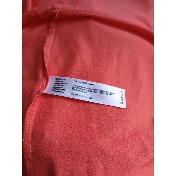 Eileen fisher womens 2xl coral orange tunic flare top with pockets - Picture 6 of 6